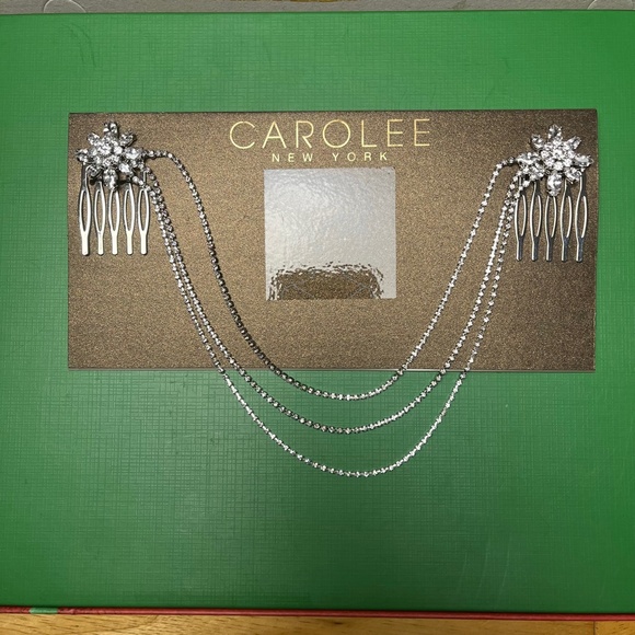 NWT Carolee Bridal/Wedding Rhinestone Silver Hair Drape Swag Headpiece main image 4
